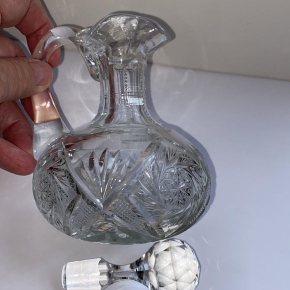 Cut crystal glass cruet. Beautiful. Mint condition. - Picture 7 of 12